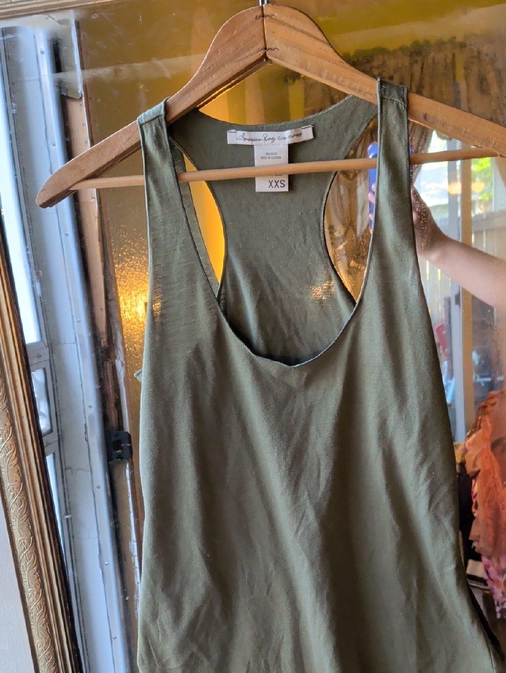 Splendid Olive Green Racerback Tank Top